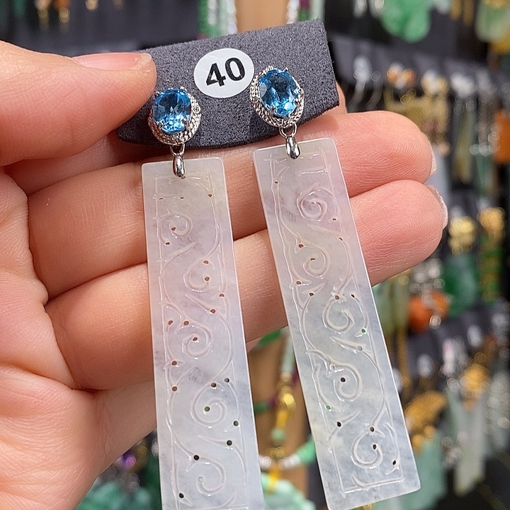 翡翠未镶嵌耳饰翡翠