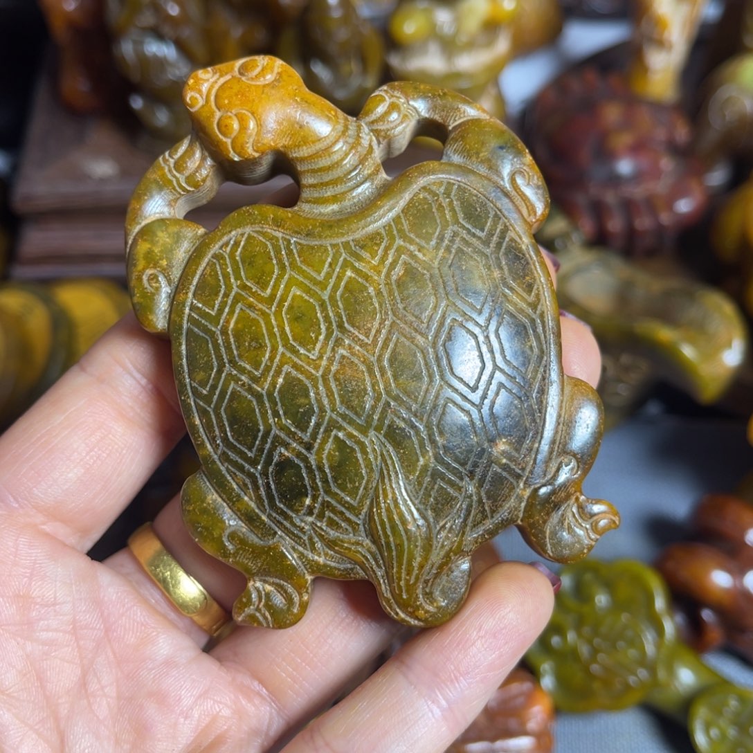 蛇纹石玉合金颈饰