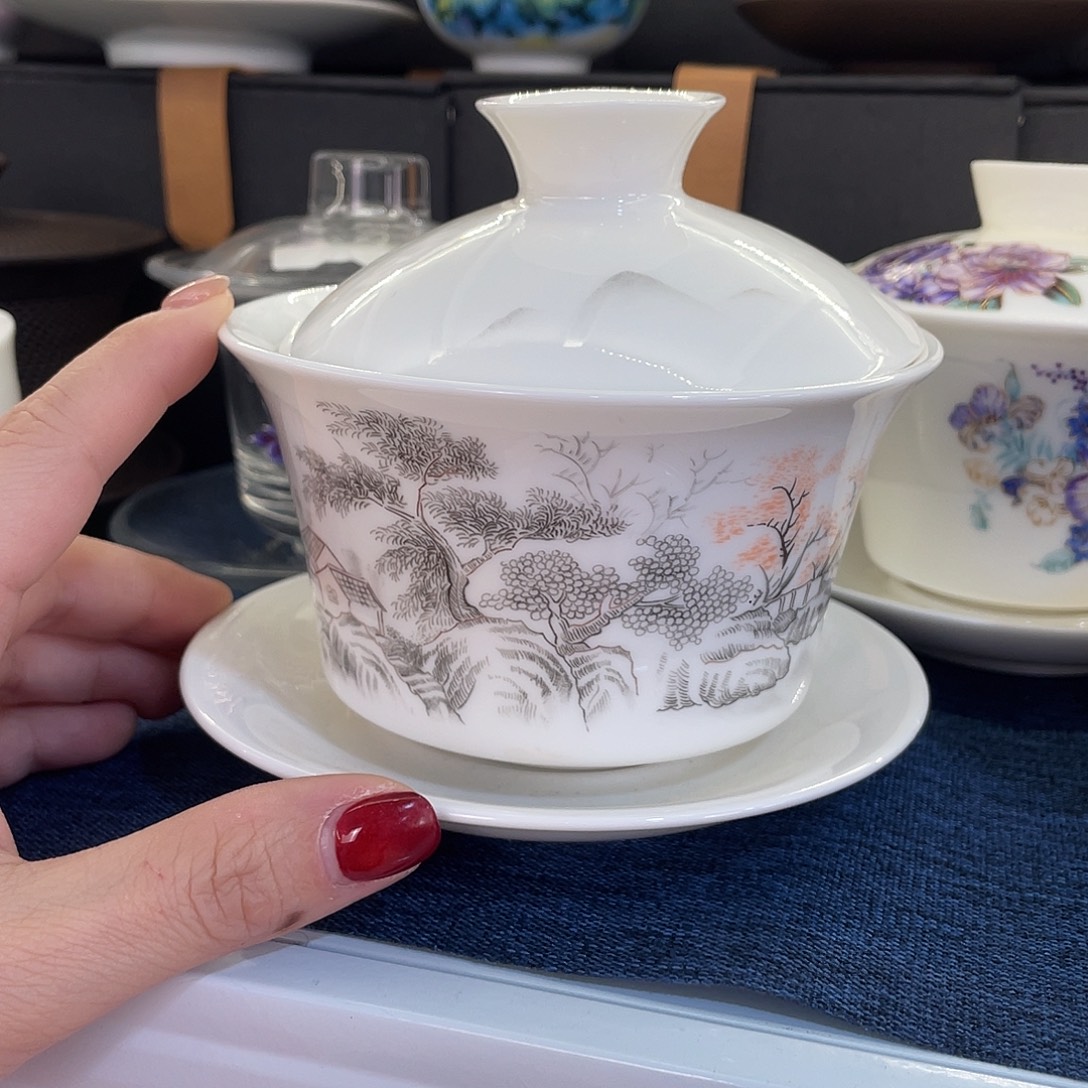 陶景德陶瓷盖碗茶具