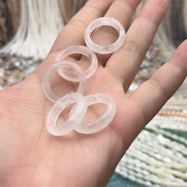 未镶嵌玛瑙/玉髓珠宝半成品2个25mm左右白阿塞跑环