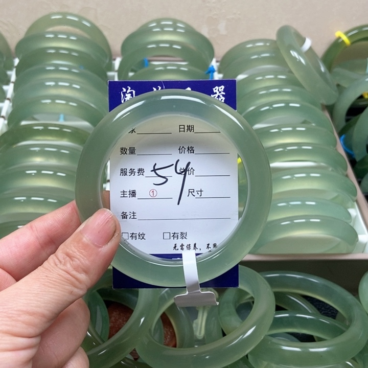 未镶嵌蛇纹石玉手镯汐*