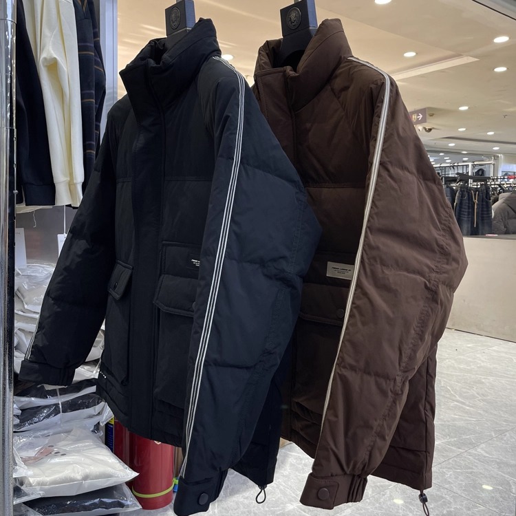 （766）男士轻便保暖鸭绒羽绒服冬简约休闲防风立领品牌撤柜剪标