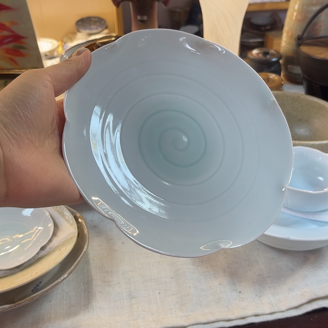 瓷片橘吉薄胎青瓷盘