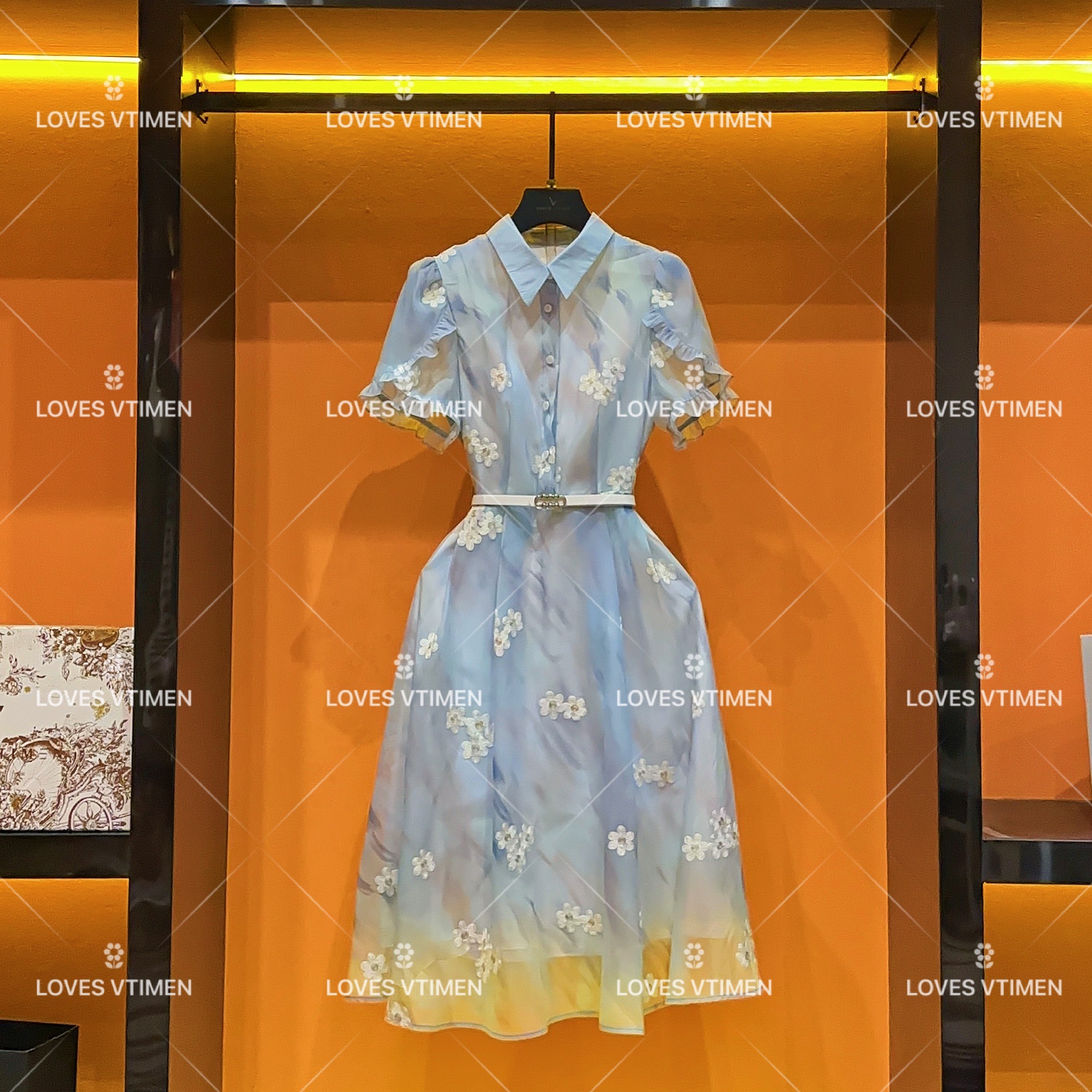 【大胆专属】设计师轻奢显瘦时尚拼接连衣裙LOVES-A733