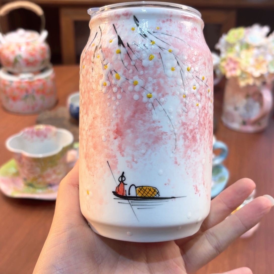 景德镇手绘高温釉下彩陶瓷茶具