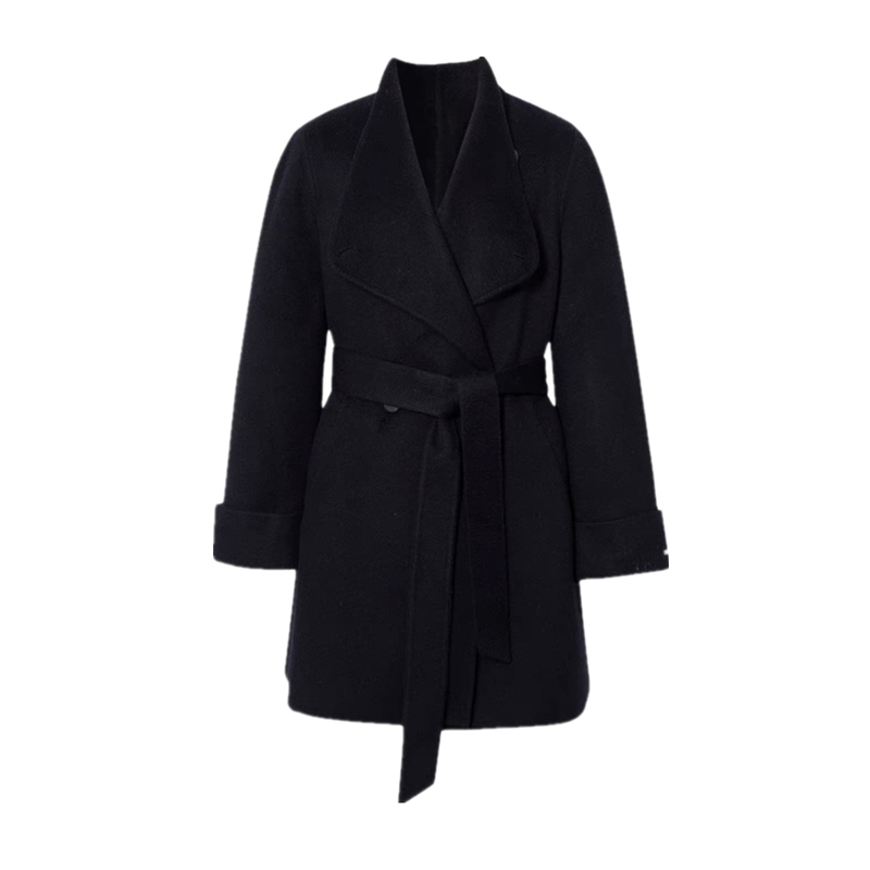 MM商场同款2025冬季新款时尚收腰显瘦双面呢大衣毛呢外套女0691