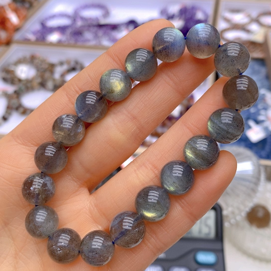 水晶手链未镶嵌灰月光11mm 楼下直播间 