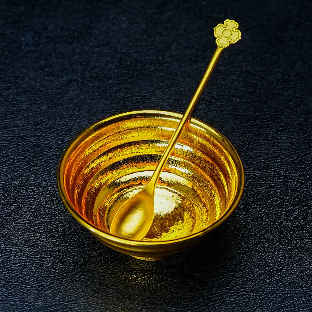【慕雨手作】纯手工锻打金碗                                    