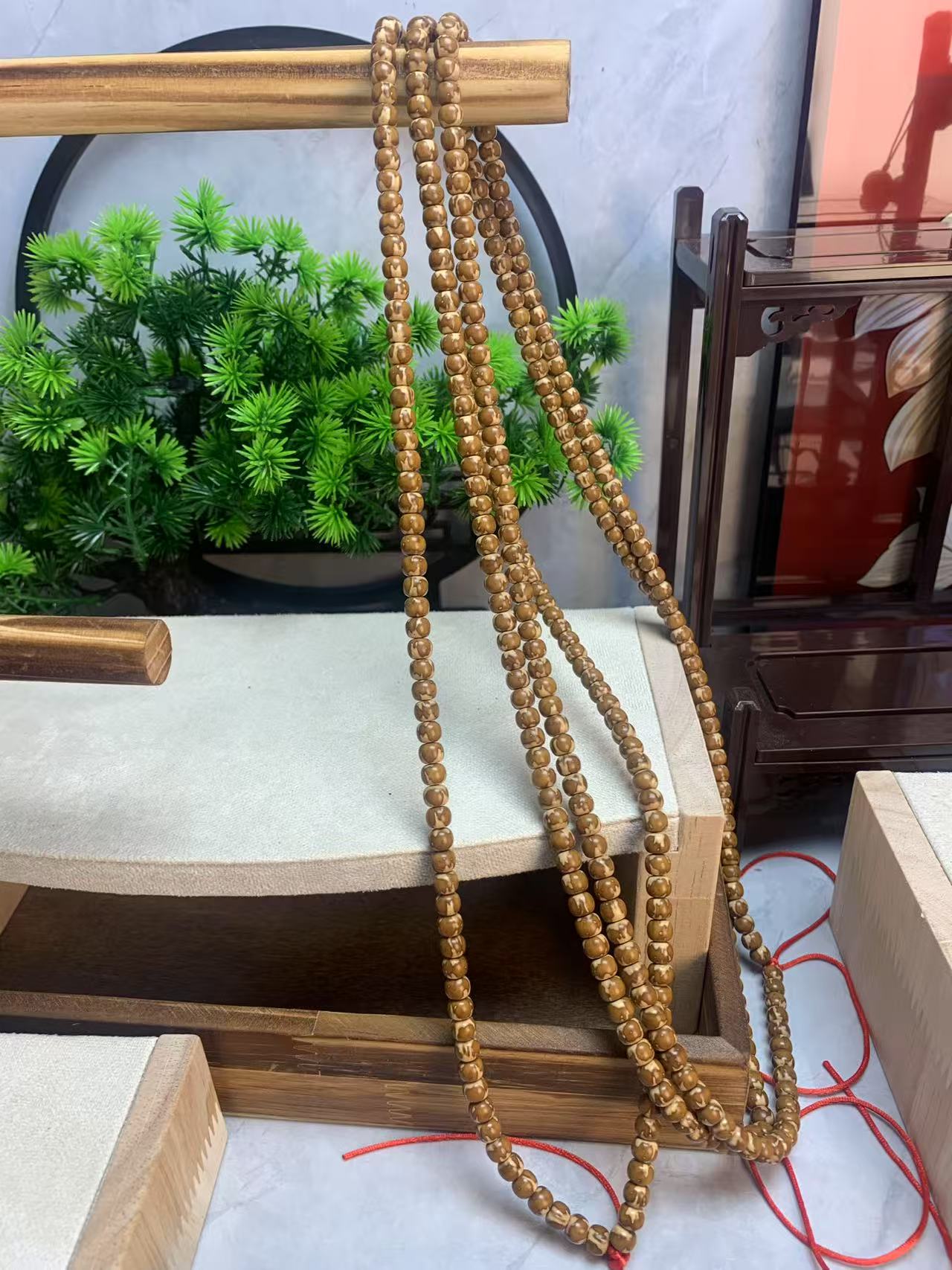 花皮紫金鼠鼠尖纯肉脖挂卡6花皮高油性老型珠归圆手串简约