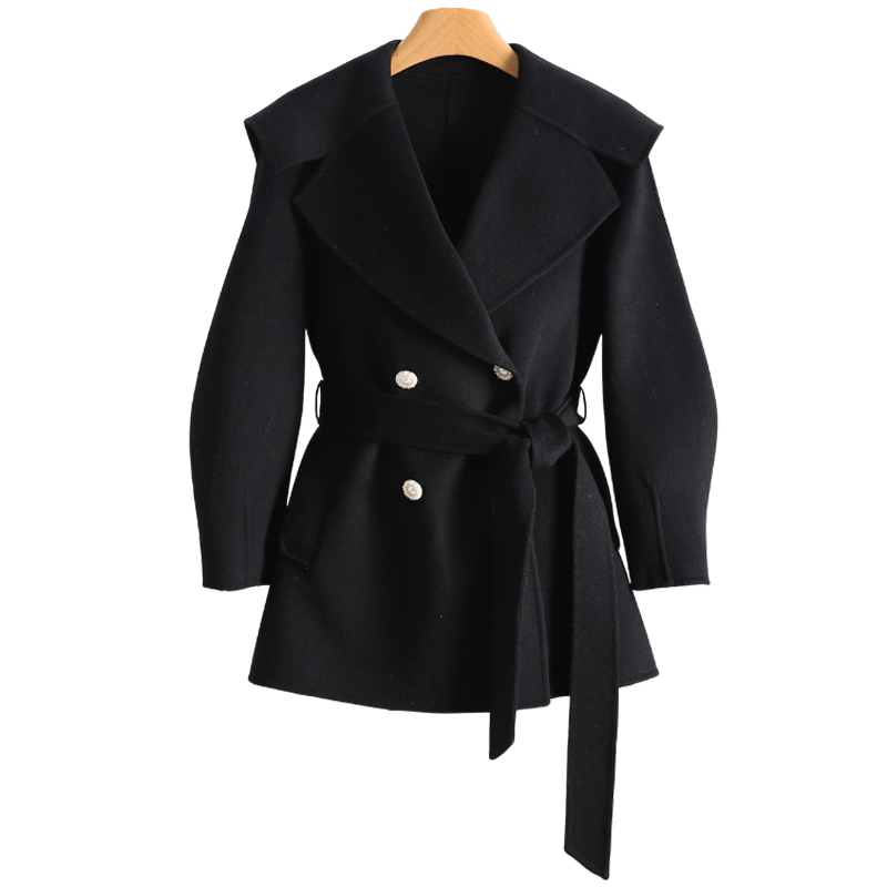 F8046-【左】时尚百搭大方领修身双面呢#WZE58B009