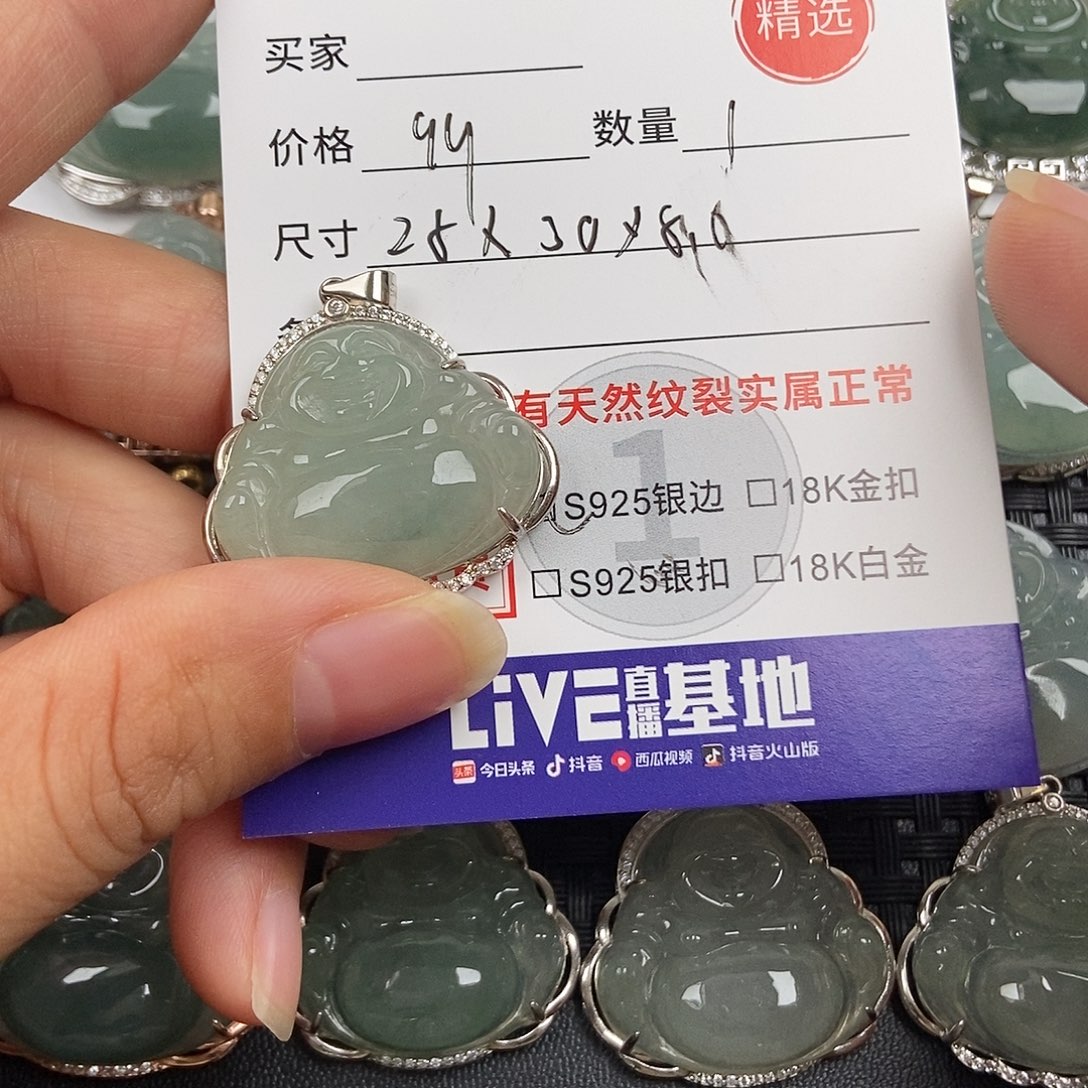 翡翠银S925镶嵌颈饰