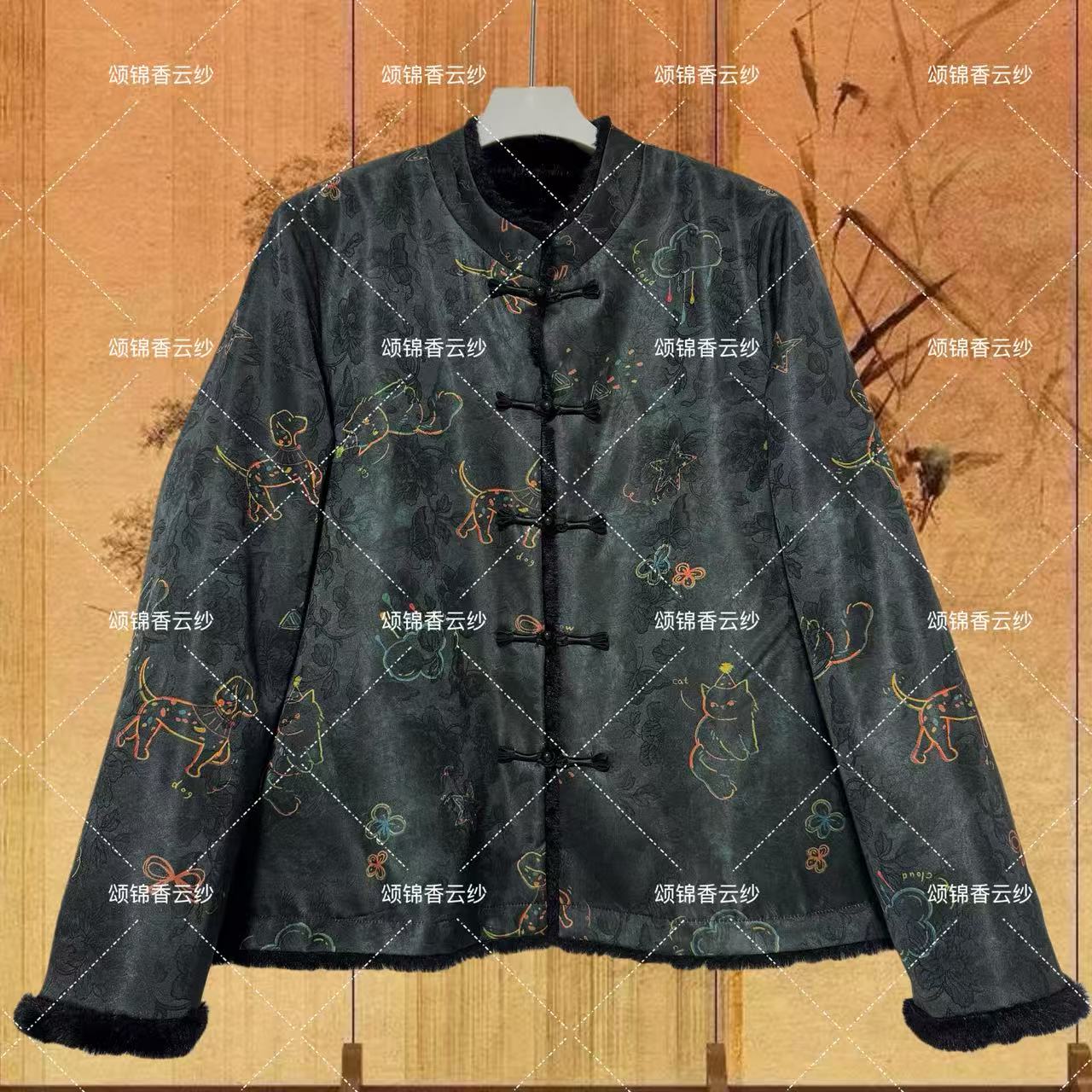 【沧】猫狗日记外套 双面穿高级轻奢细腻毛毛外套新款休闲百搭气质