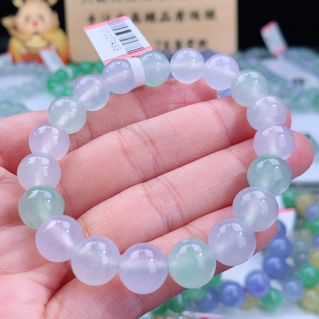 翡翠手链未镶嵌卡10mm