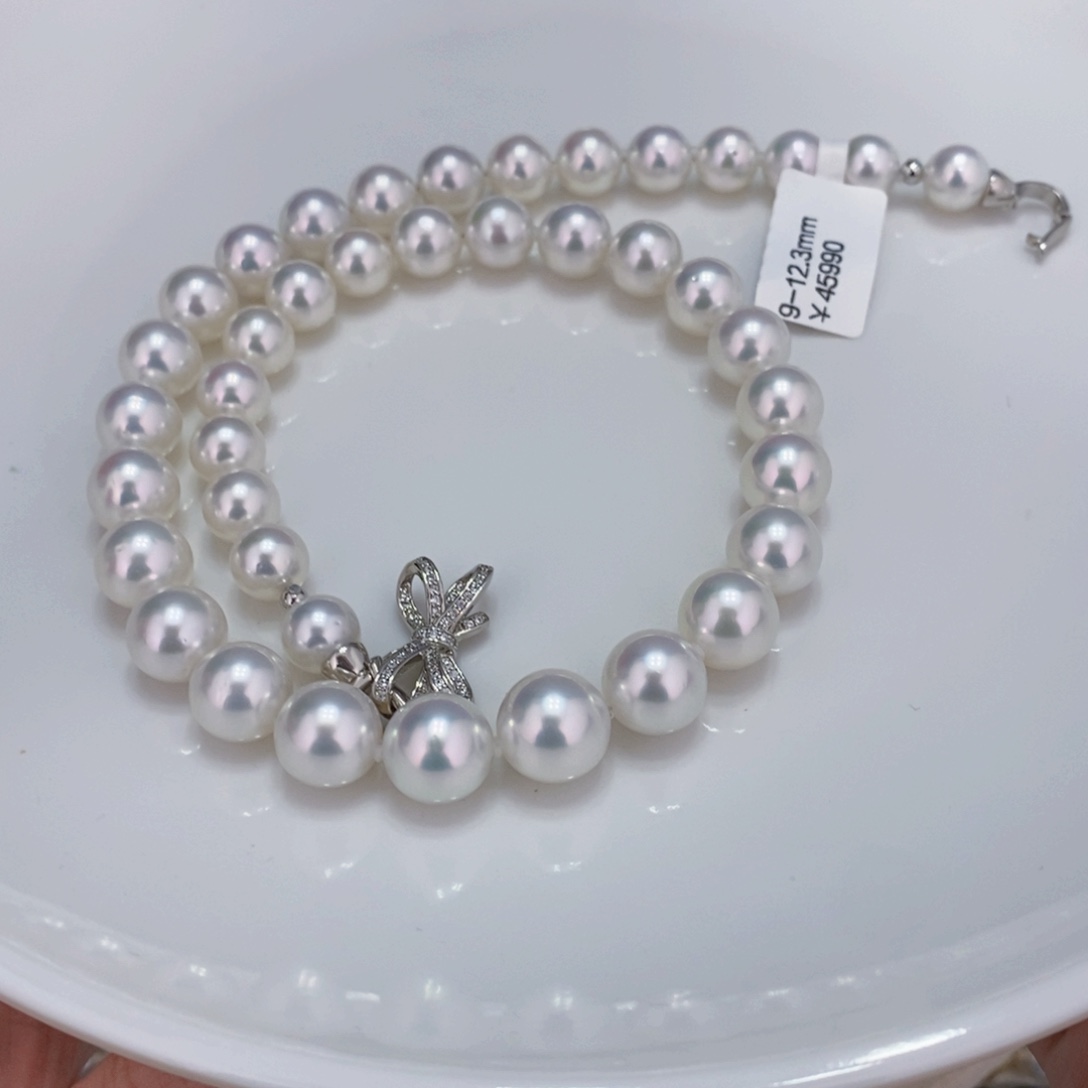 海水珍珠颈饰未镶嵌阿****9澳白项链9-12.3兰