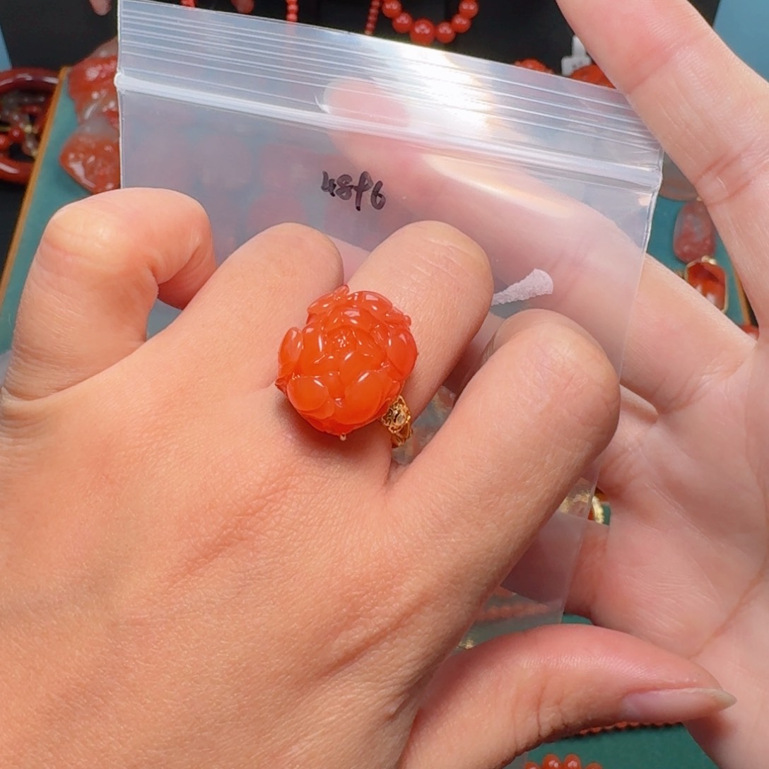 南红玛瑙南红 银S925镶嵌