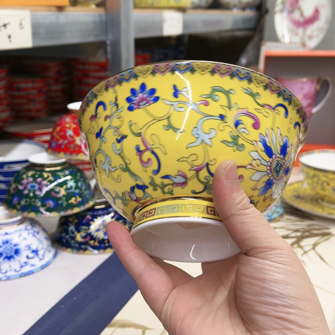 【闪购商品】骨瓷6英寸6黄。。。。。