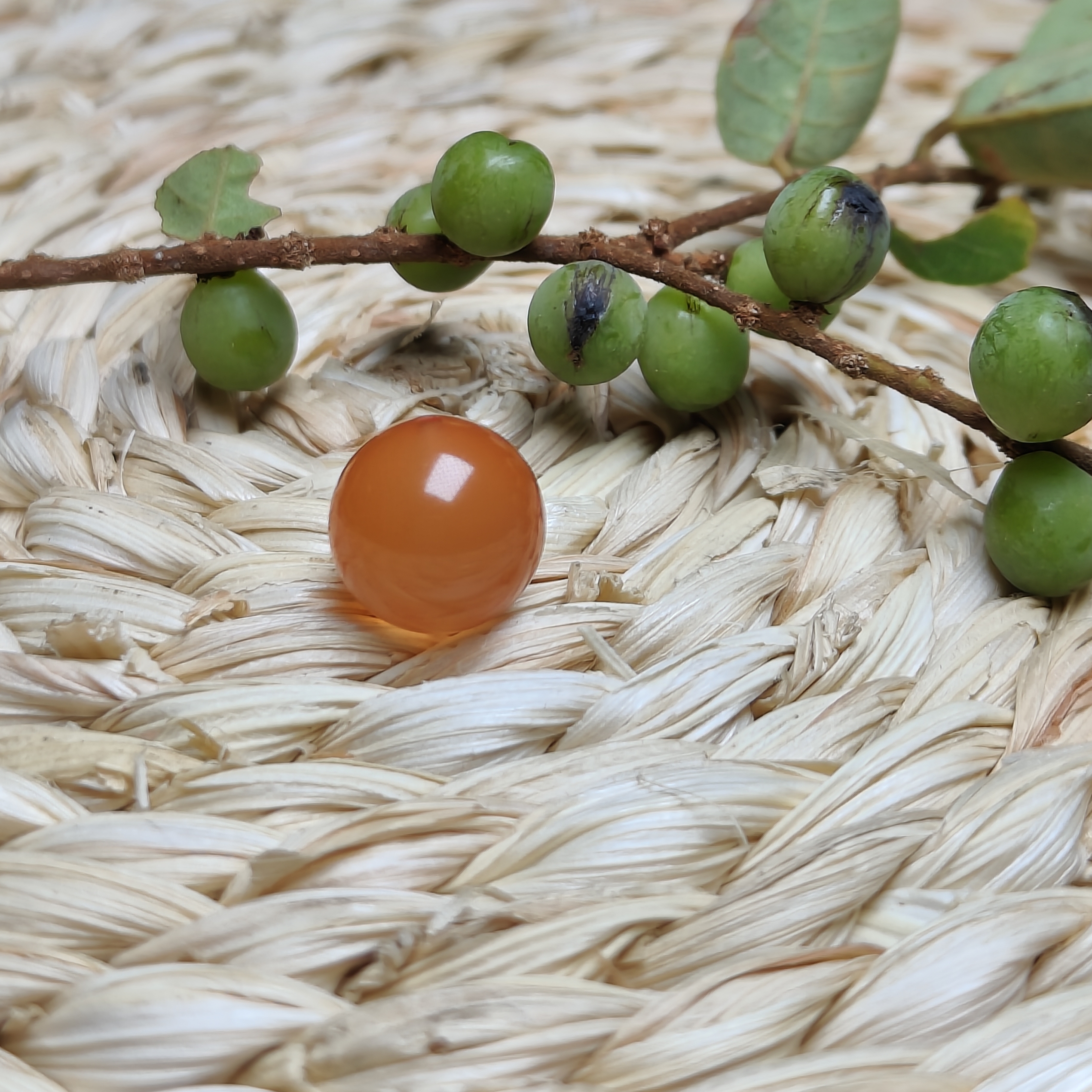 #南红玛瑙#原矿#冰橙橘#圆珠尺寸11.5mm