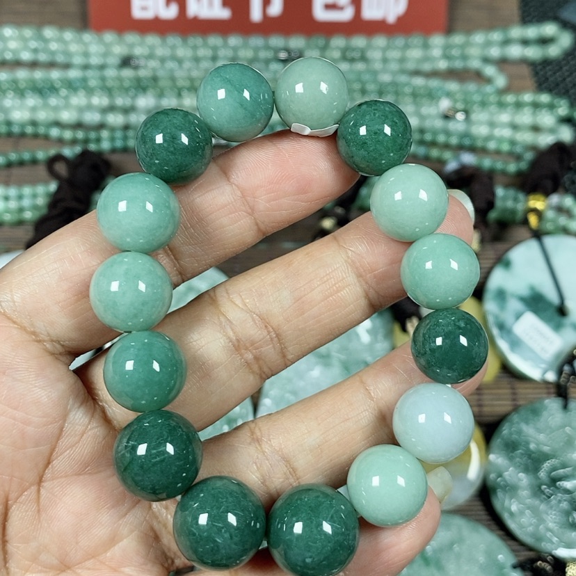 【闪购商品】翡翠颈饰未镶嵌玉手链男款卡13.8