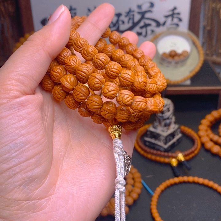 飞***鸡桃核手串龙文桃核