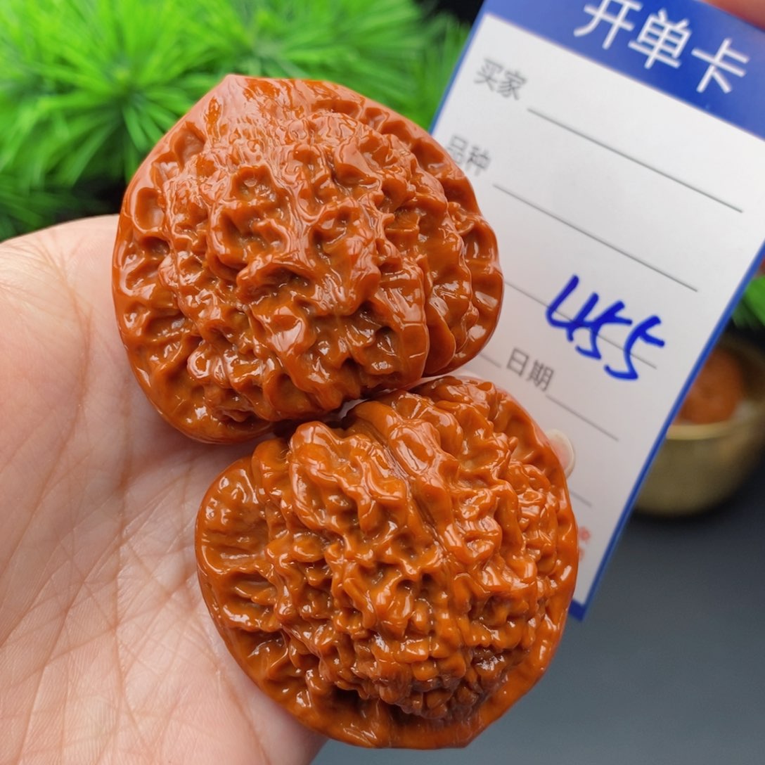 文玩核桃把件45官帽455