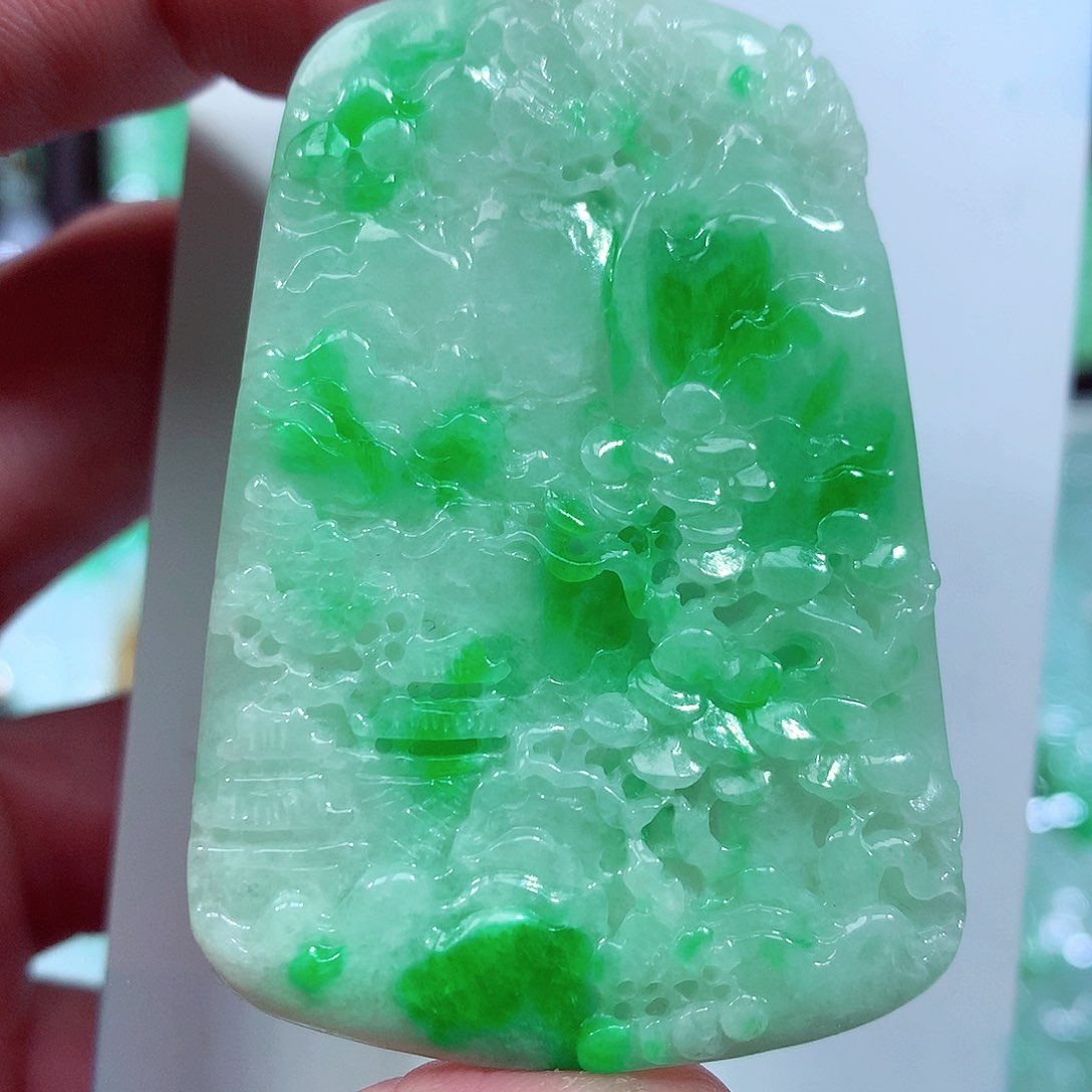 翡翠颈饰未镶嵌缅甸翡翠