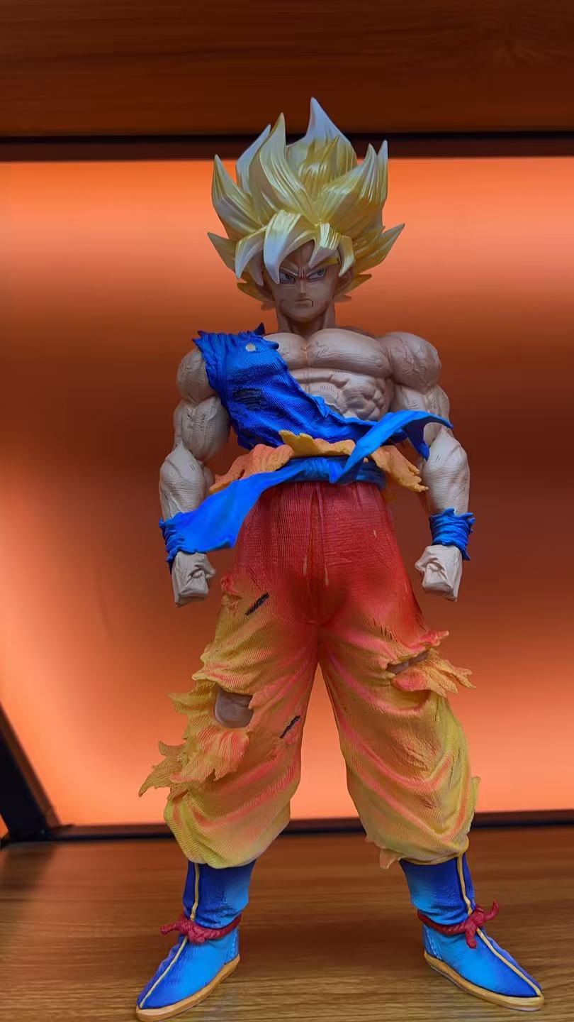 创意时尚工艺品雕塑七龙珠卡卡罗特超级赛亚人JT初超悟空PVC材质3