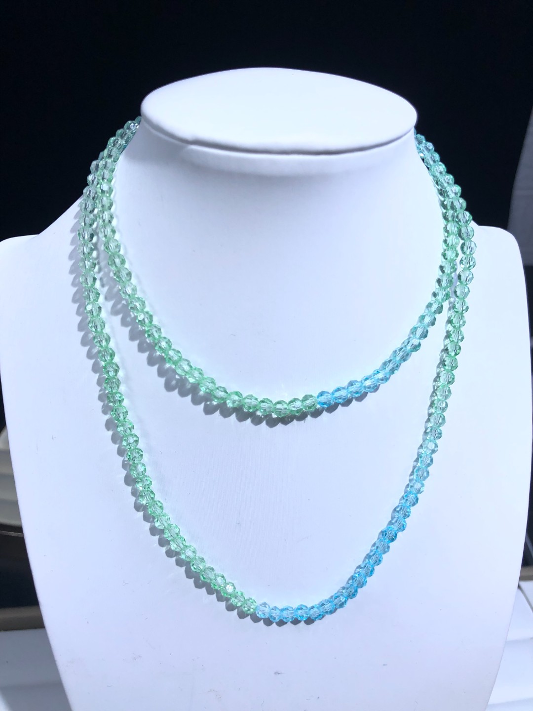 绿蓝切面3mm发一条A70