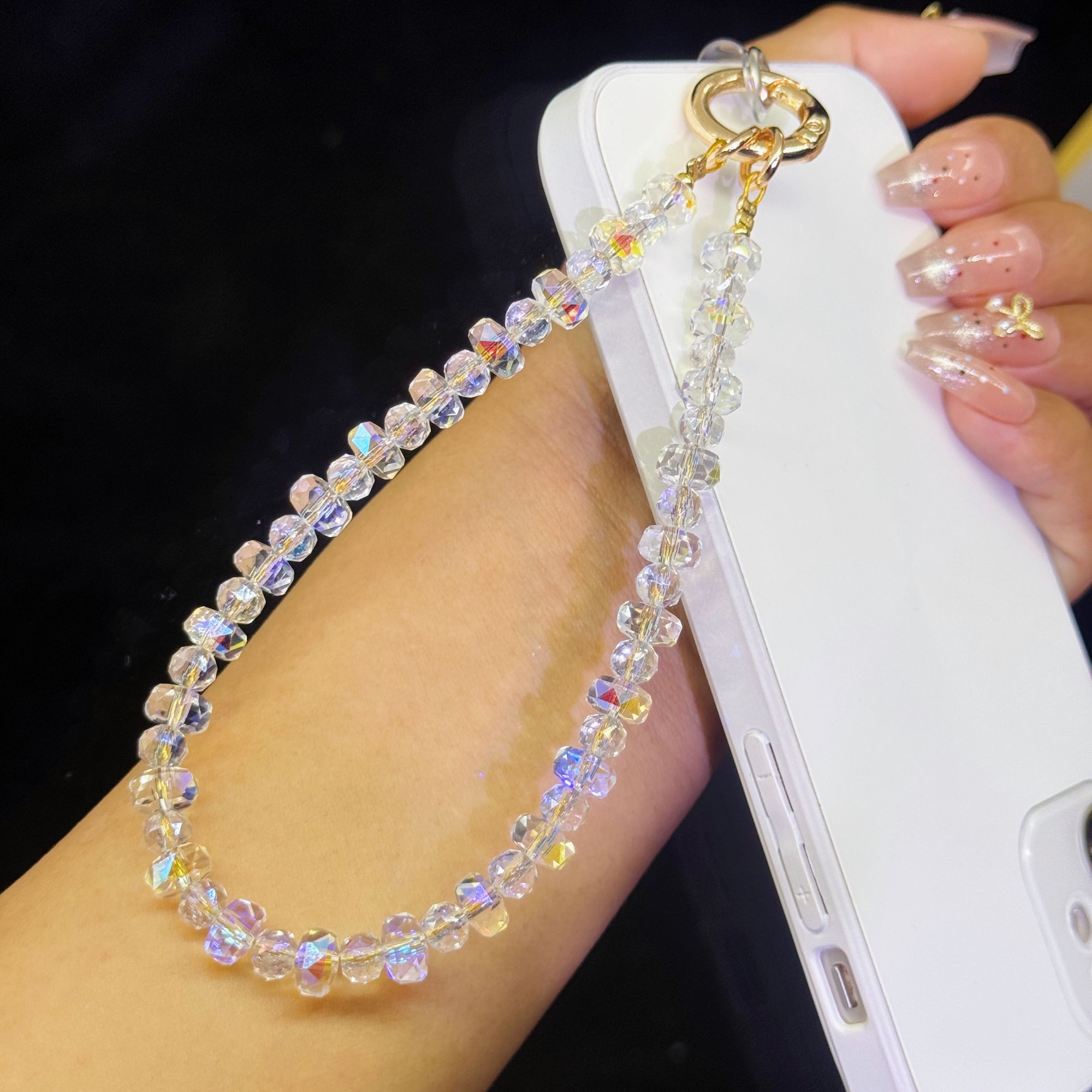 原创斜挎长款可背手机壳挂链卡扣式包包饰品挂链条挂绳挂脖链条