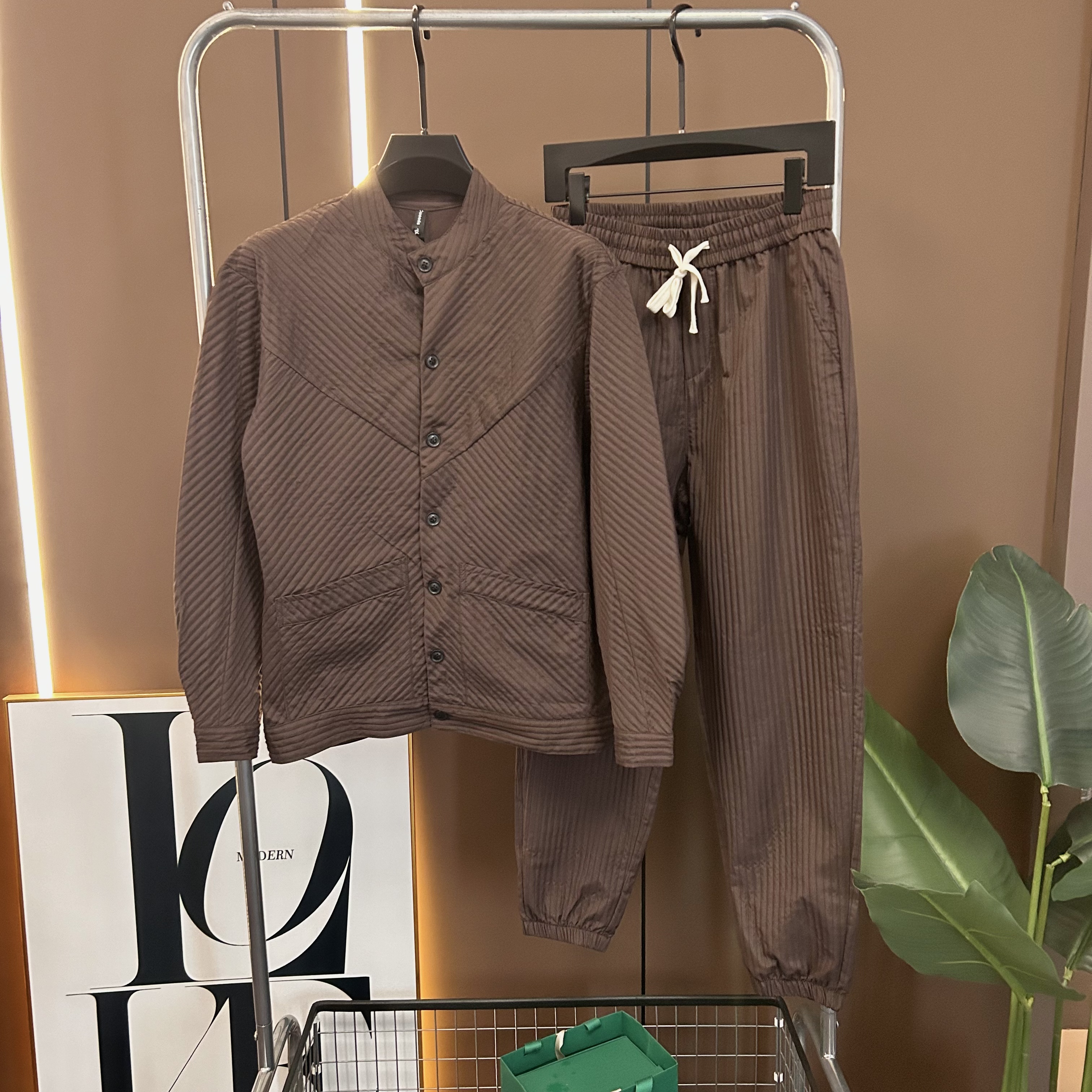 25春季男士休闲运动长袖时尚轻奢帅气网红洋气百搭韩版个性套装