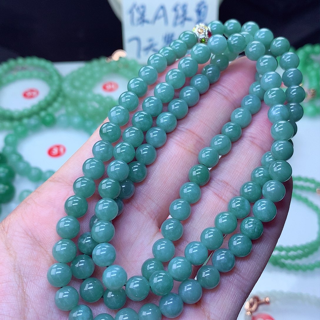 翡翠毛衣链未镶嵌