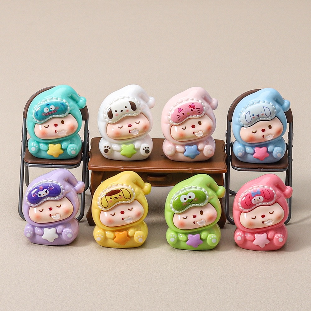 【九宫格】晚安崽崽  卡通摆件