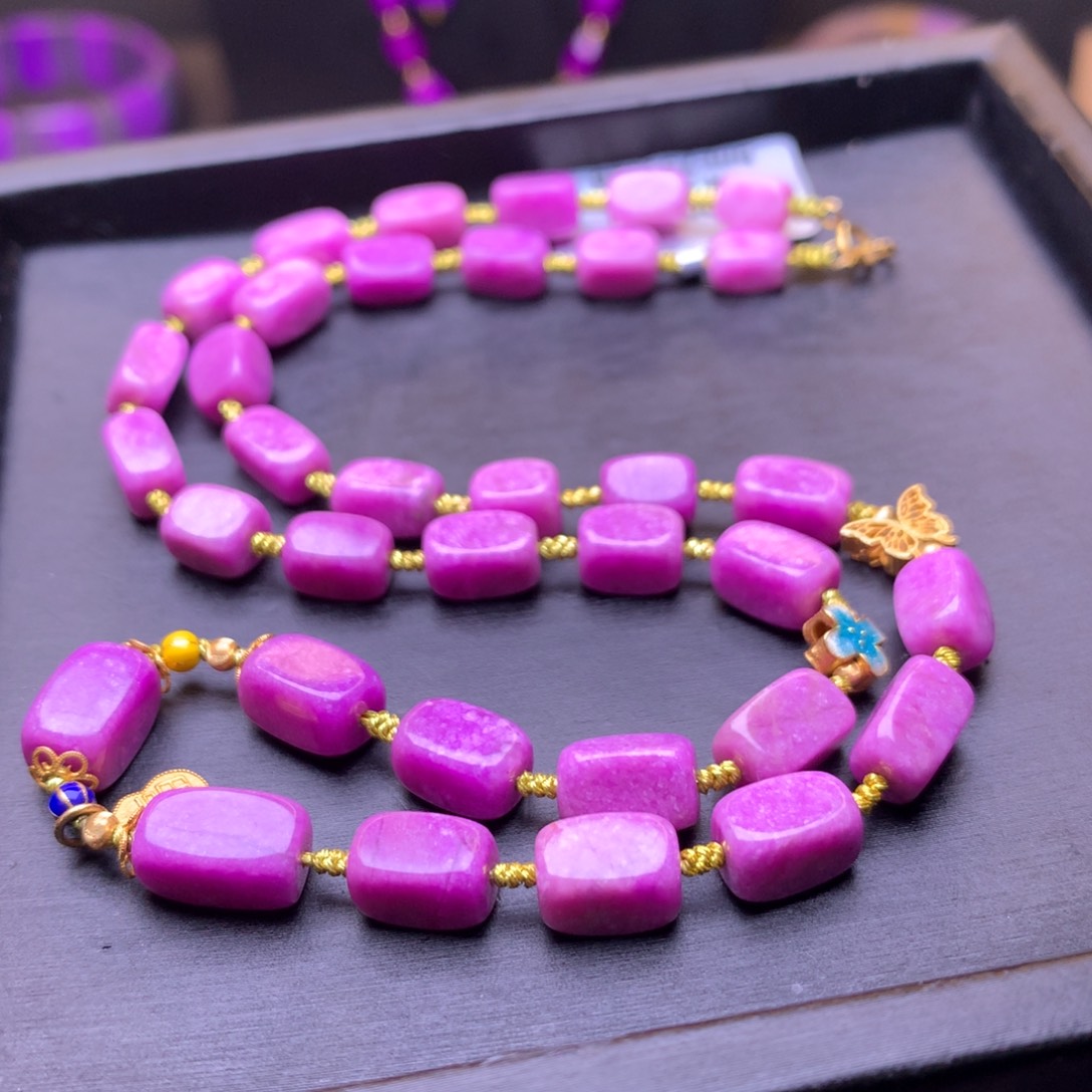 苏纪石（舒俱来）18K金镶嵌项链