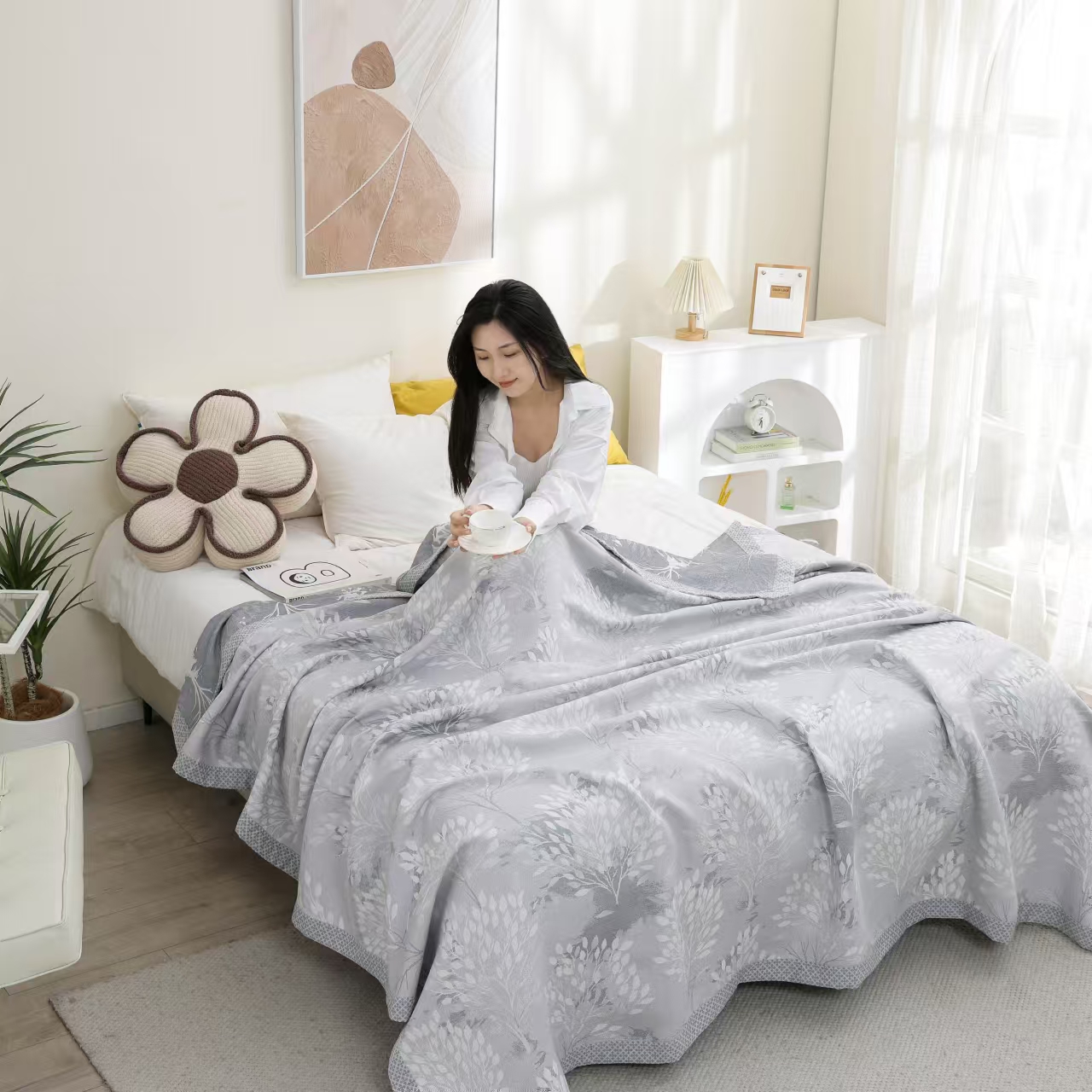 【牛哥福利】丛林谜语-亲肤2.4*2.5绵软盖毯