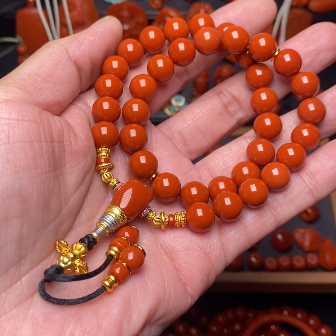 南红玛瑙纯色手持未镶嵌