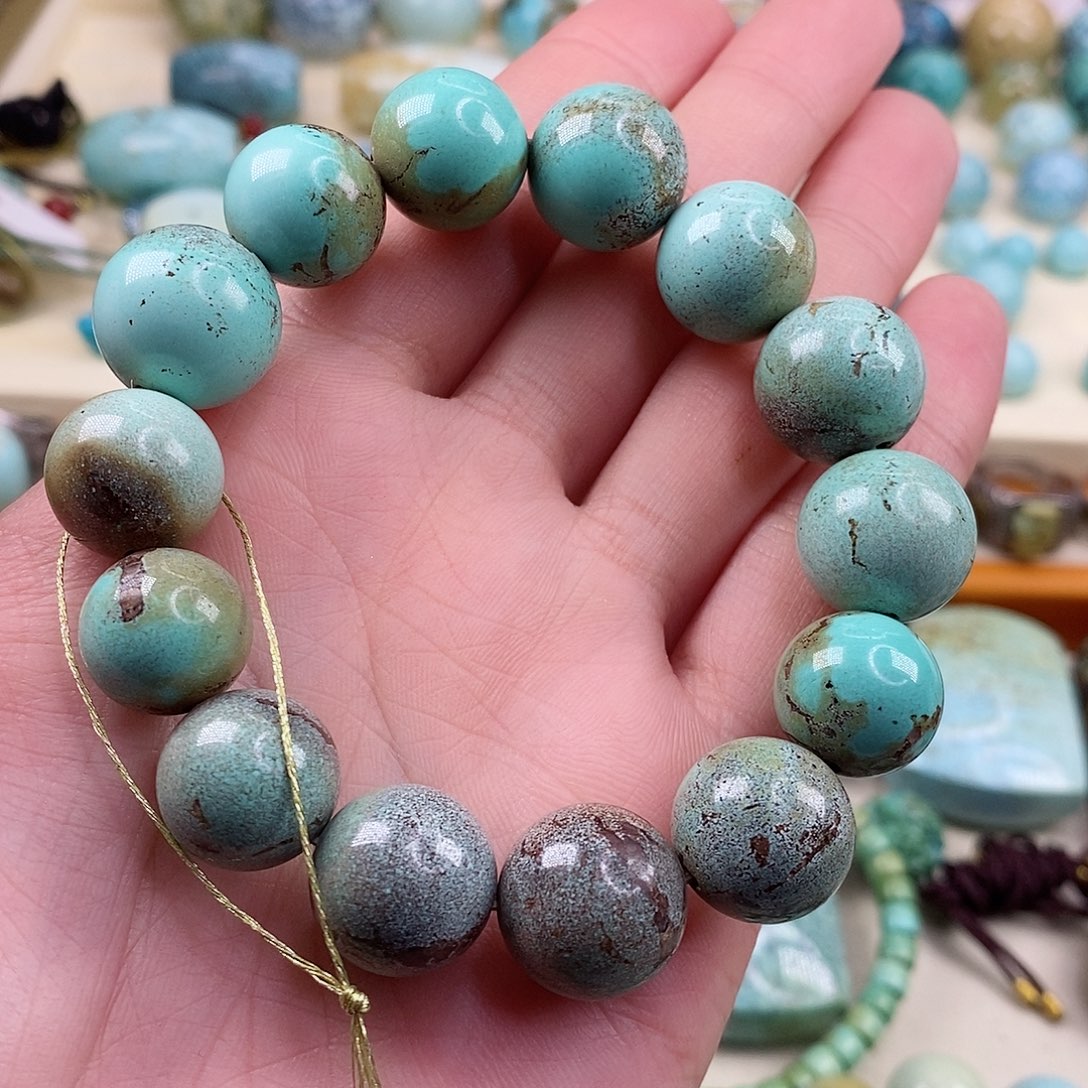 绿松石珠宝奇石未镶嵌可***水