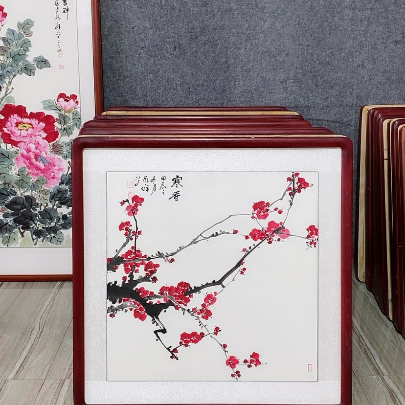 【闪购商品】国画书画作品带框65×65厘米