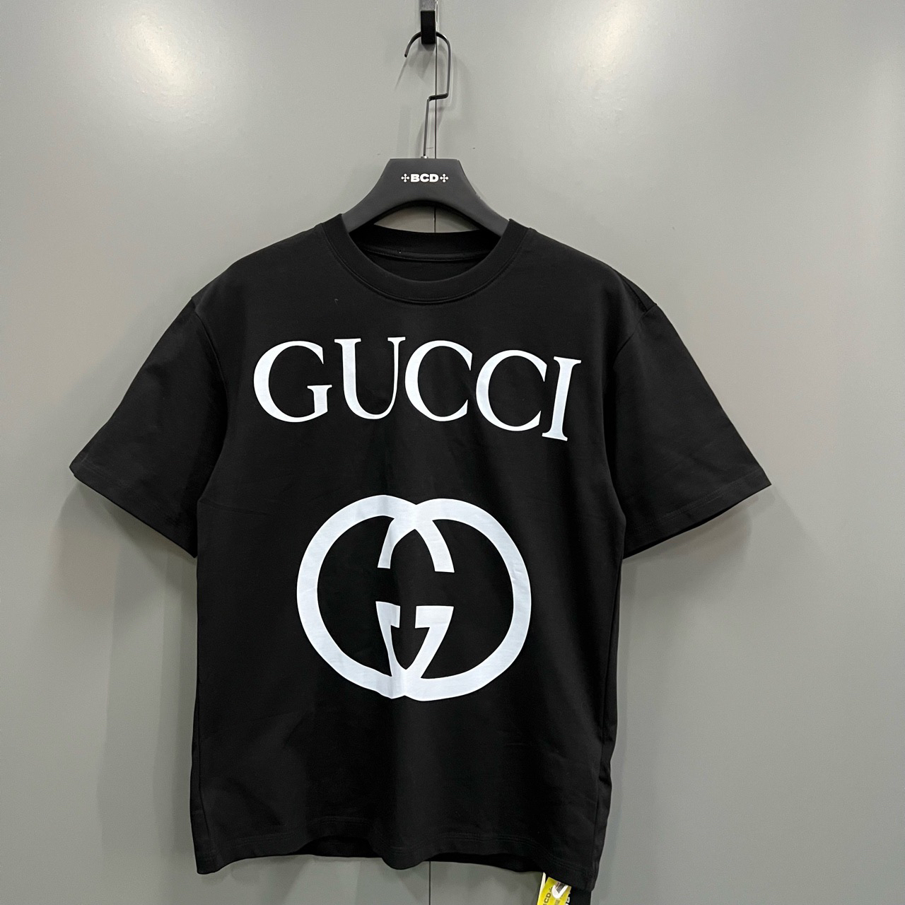 95新 GUCCI/古驰 (bb）古驰 黑色GG印花短袖 M码无领标