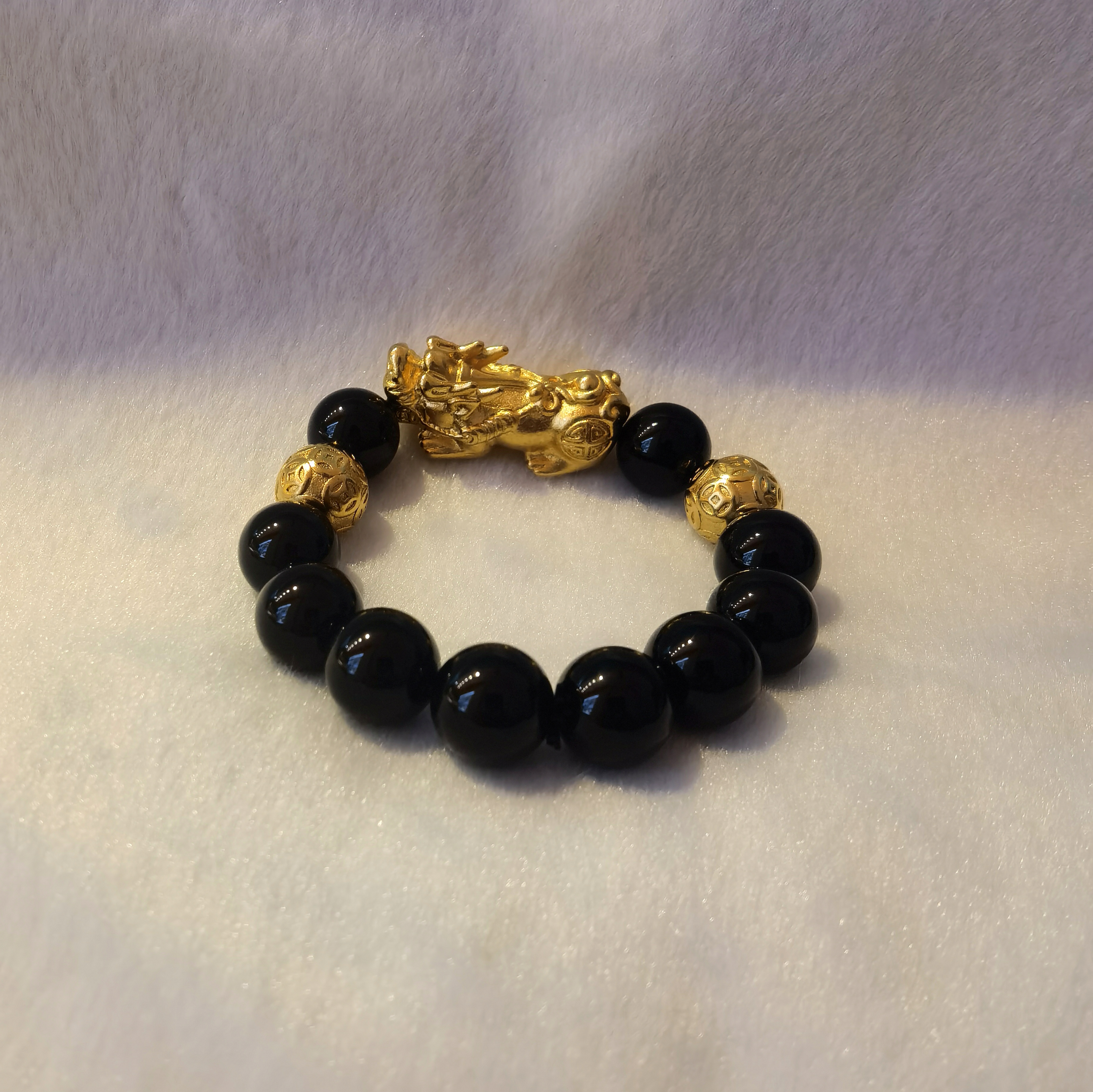 【星达臻选】天然玛瑙 招财进宝 男士貔貅手串 14mm珠径 证书+礼盒