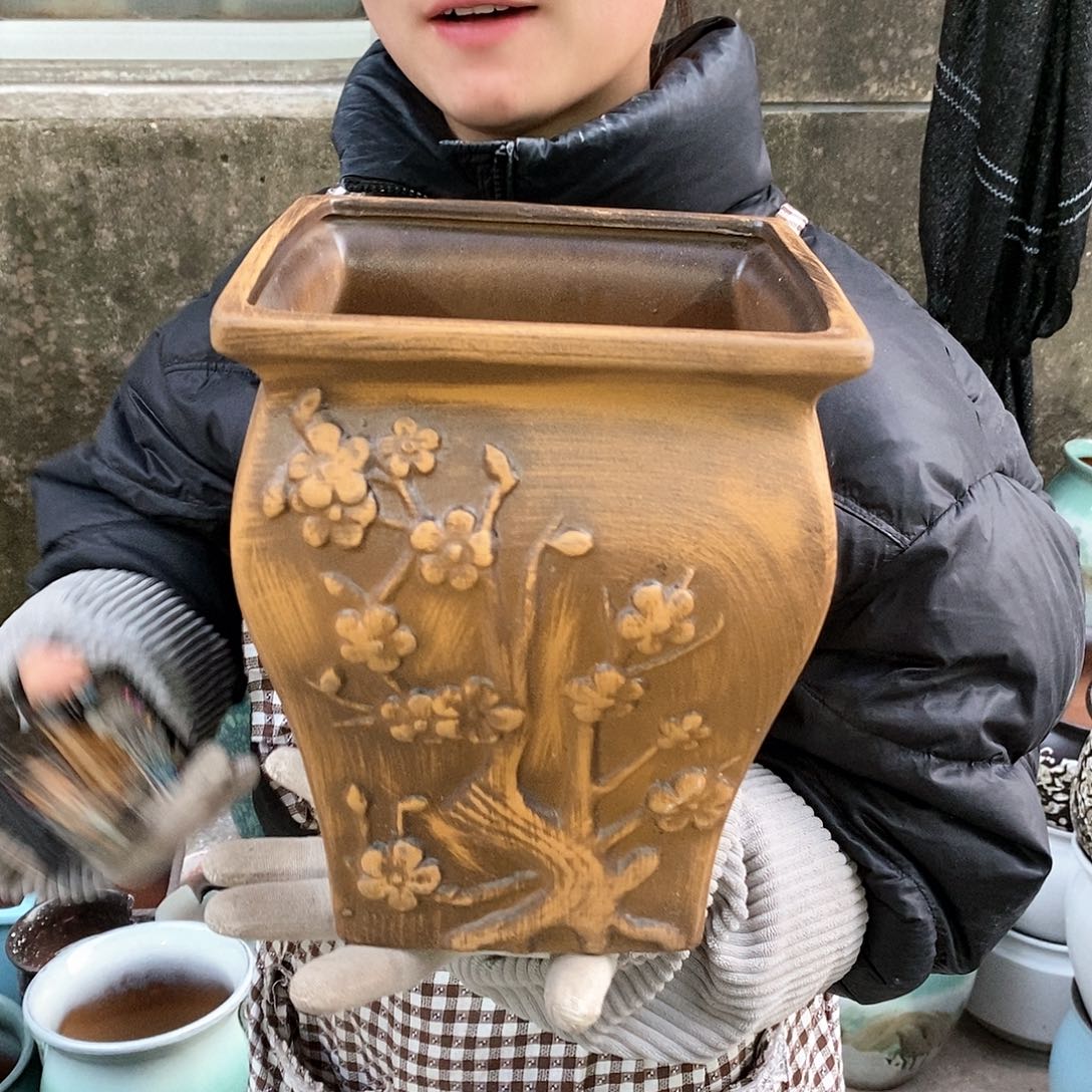 紫砂花盆正品口20高24