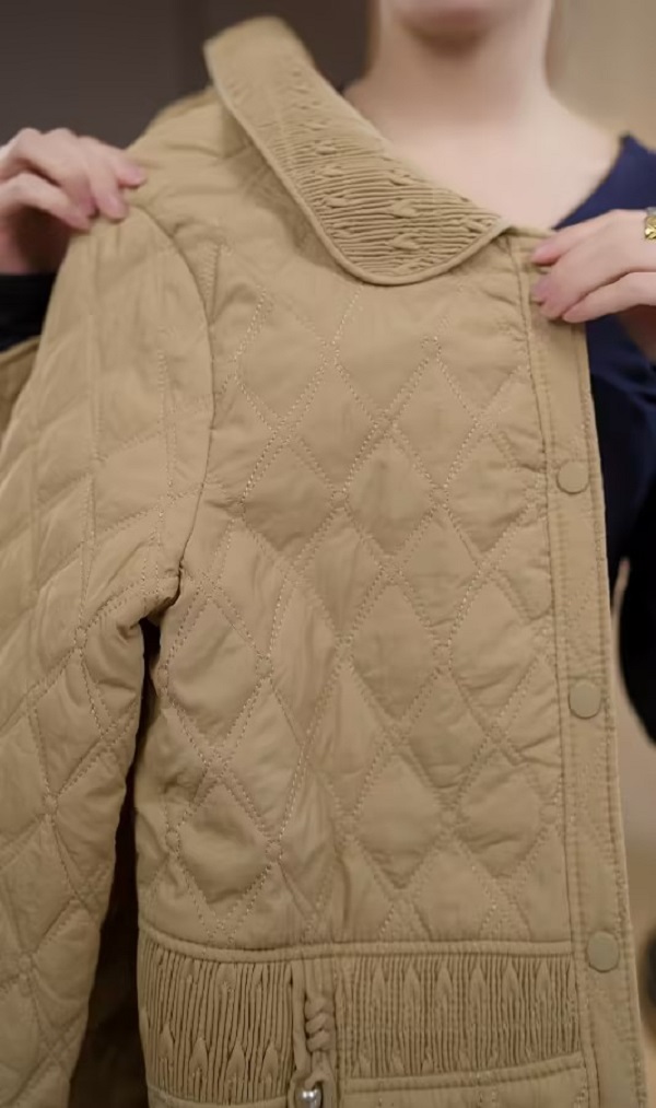 【AL】新款早春休闲轻薄短款方领气质显瘦棉衣外套