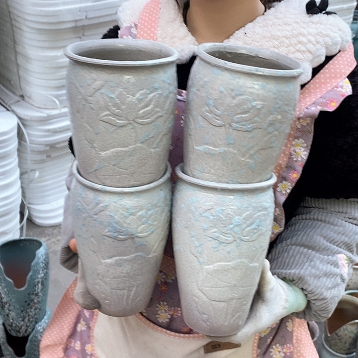 紫砂花盆瑕疵口12高30瑕疵