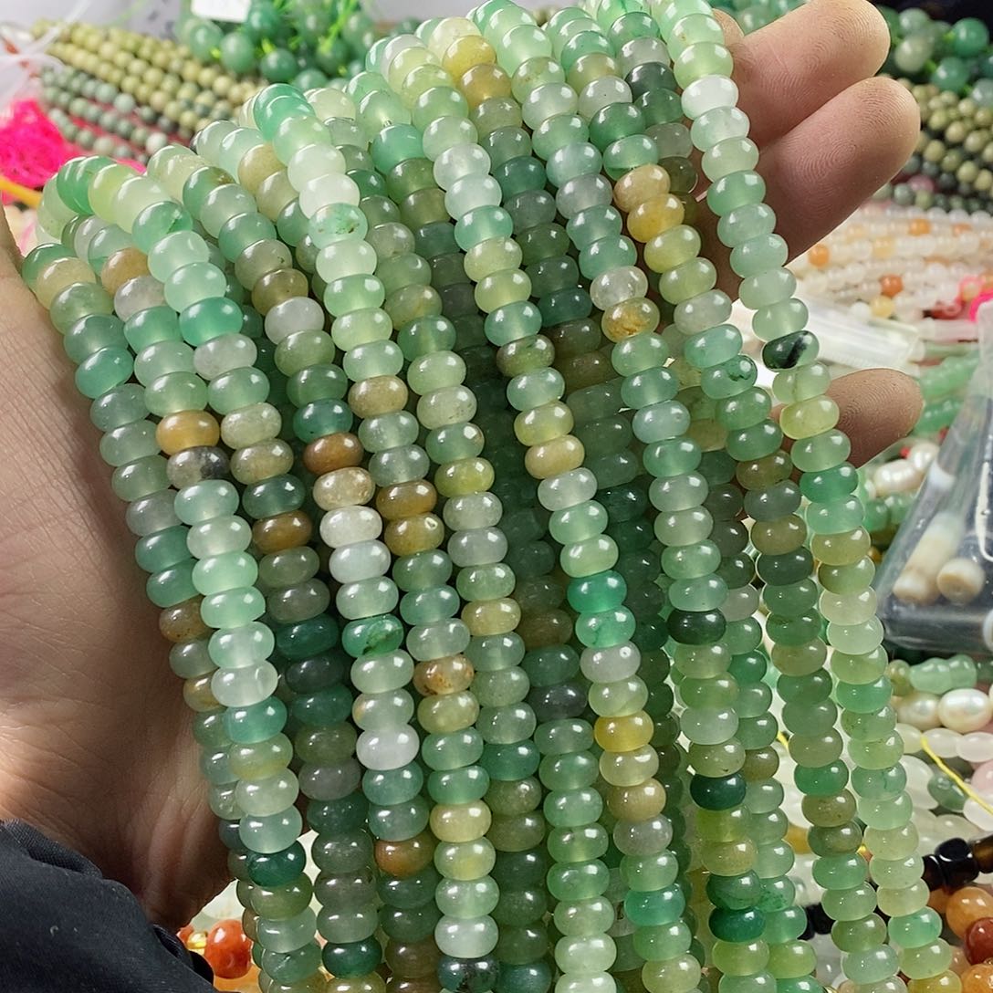 玛瑙/玉髓珠宝半成品合金一条天然8mm东岭玉隔片