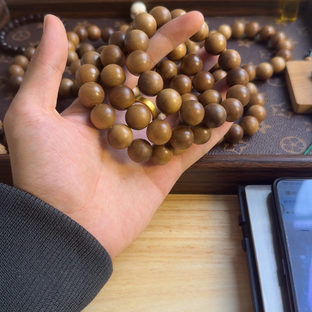 手串/手链檀香木1.5横纹奶凉