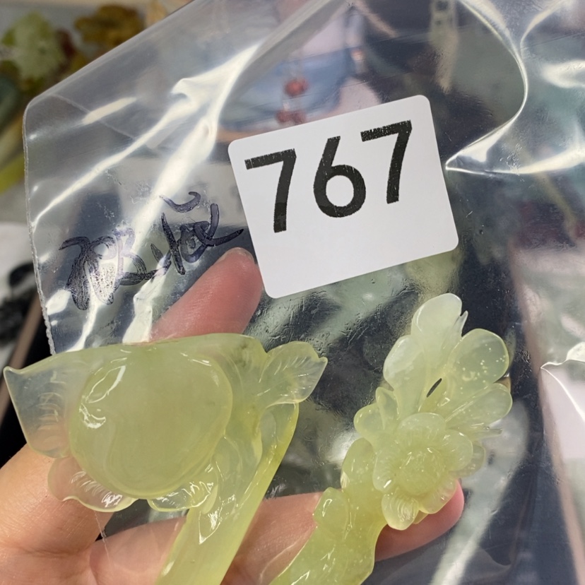 【闪购商品】岫玉发饰未镶嵌飞*云