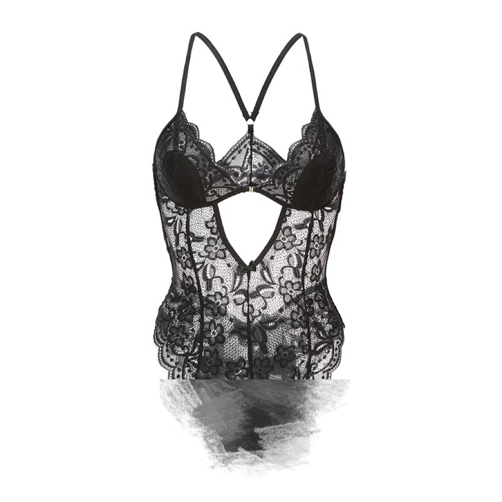 【MIEMIE熹熹】砰然心动！性感蕾丝连体塑形睡衣（大码80-160斤）