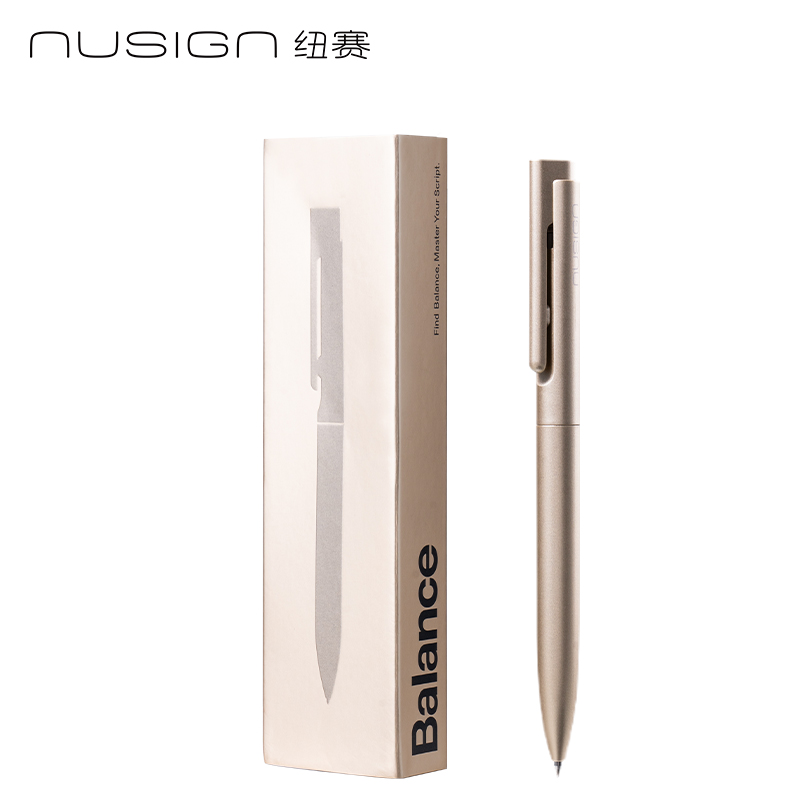 Deli/得力纽赛NS999ES速干按动中性笔0.5mm子弹头(金)(1支/盒)