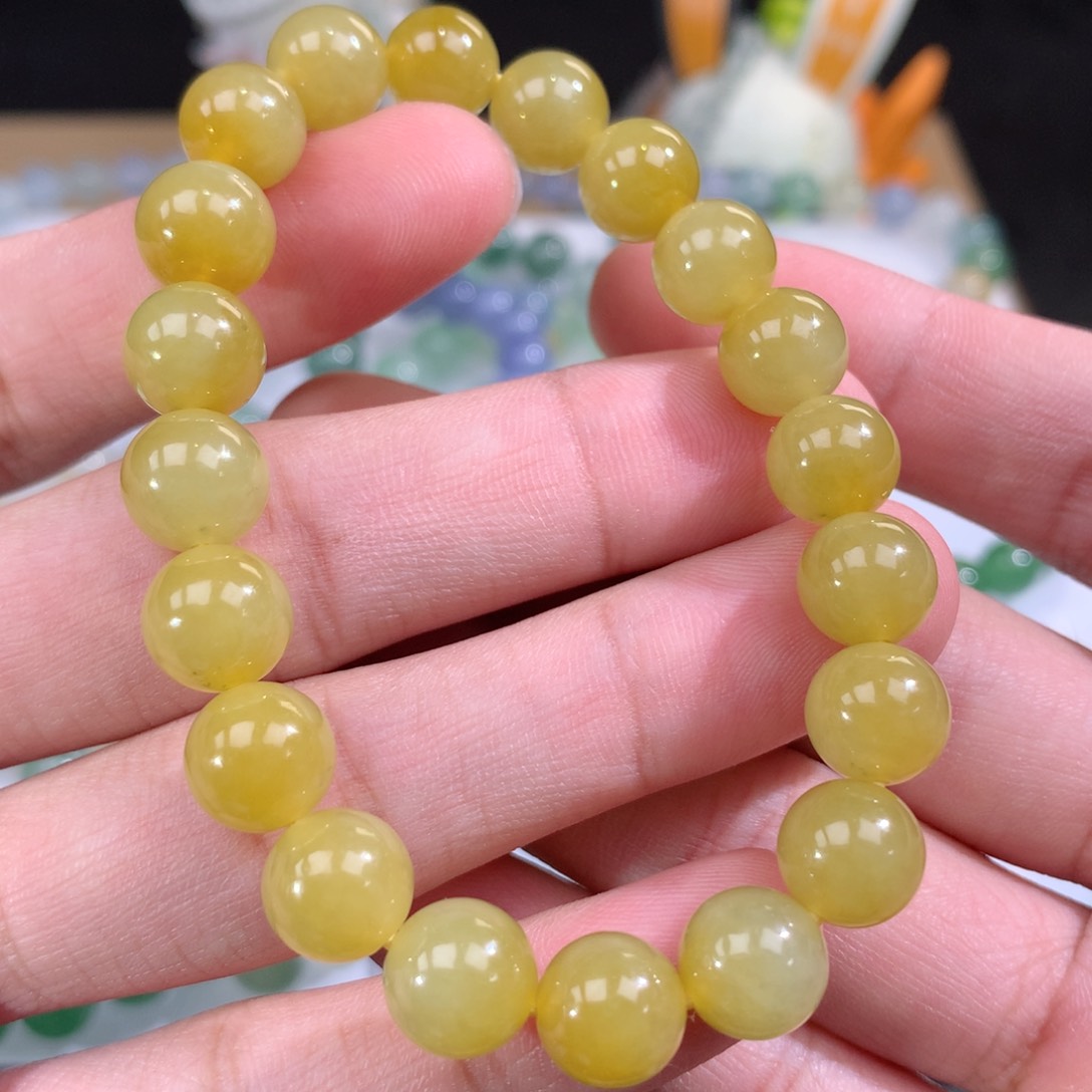 翡翠手链未镶嵌卡9.5m m