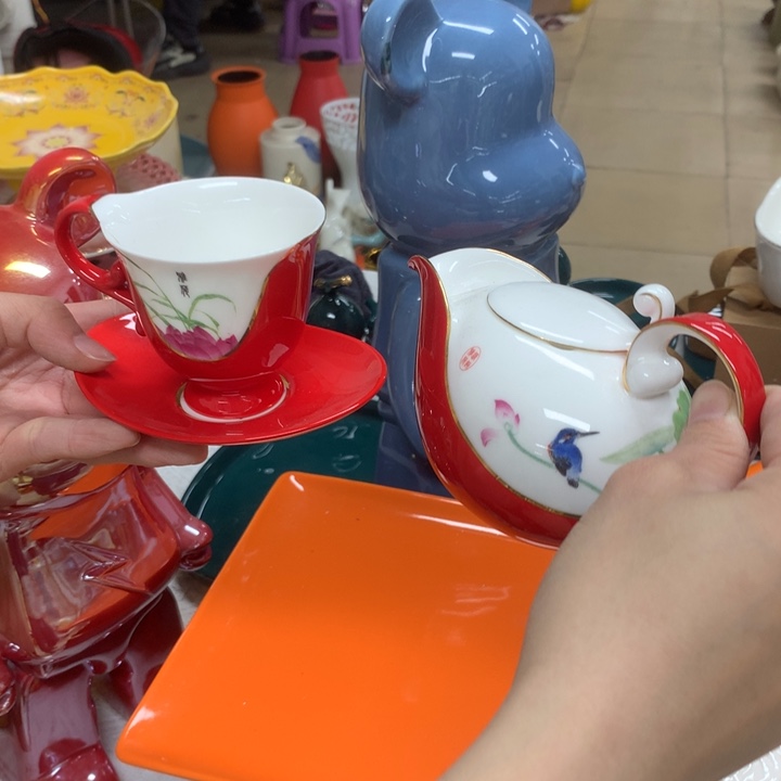 摆件微瑕陶瓷介意勿拍