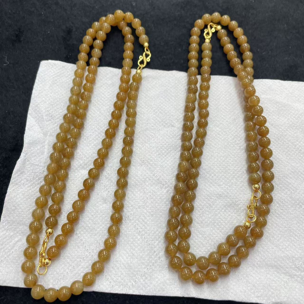 【玉经纶】32734/Q31-和田玉珠链-多样性发其一