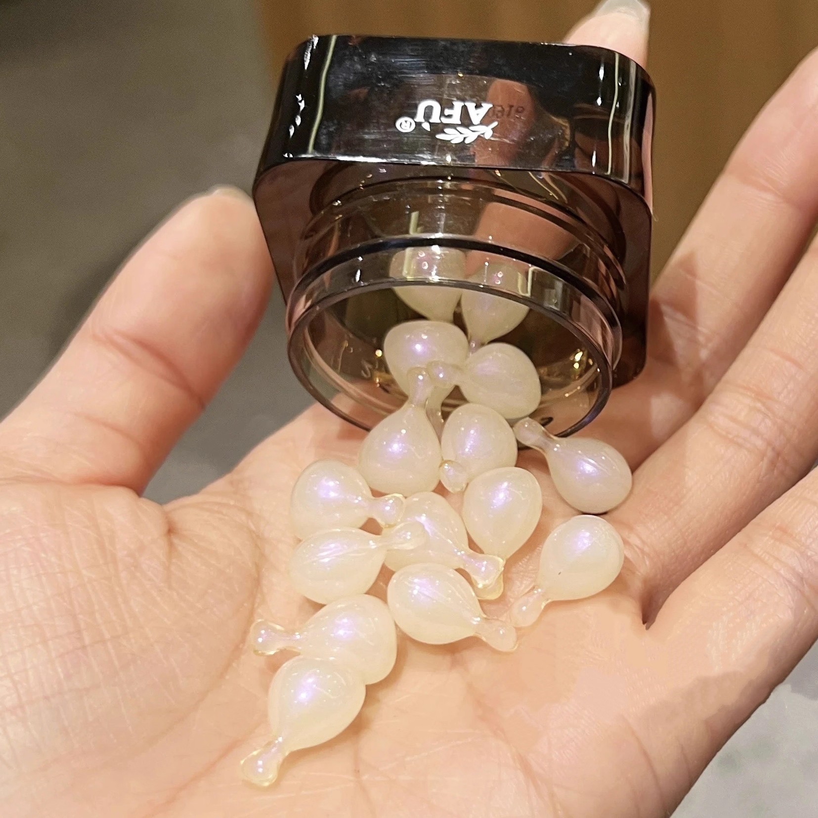 【三支装】阿芙木乃伊黄金油肽抚纹胶囊精华油0.35ml*15粒